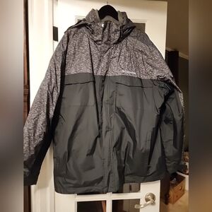 Mens Columbia 2XL winter coat Interchange. Hood, Removable lining